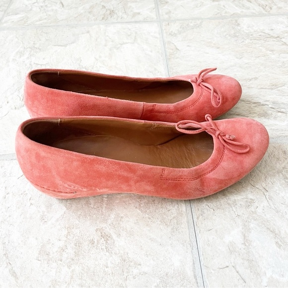 PAUL GREEN Munchen Coral Orange Pink Suede Wedge Sandals Shoes Size US Women’s 7 - Picture 11 of 12